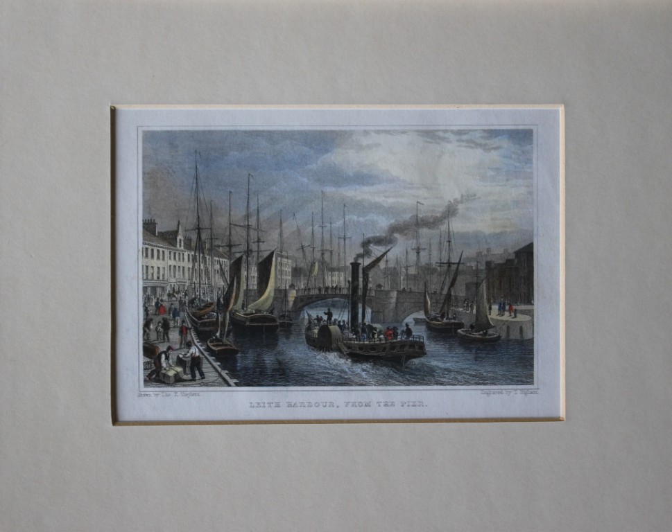 T Shepherd - Leith Harbour, Edinburgh engraved by T Higham 1829