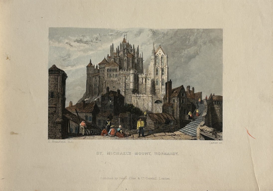 C Stanfield - St Michael's Mount, Normandy engraved by J Carter 1847