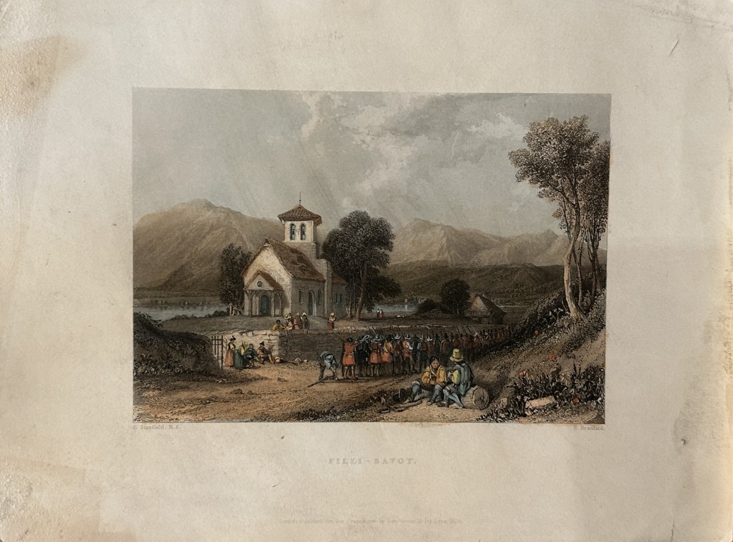 C Stanfield -  Filli-Savoy, France engraved by R Brandard 1847