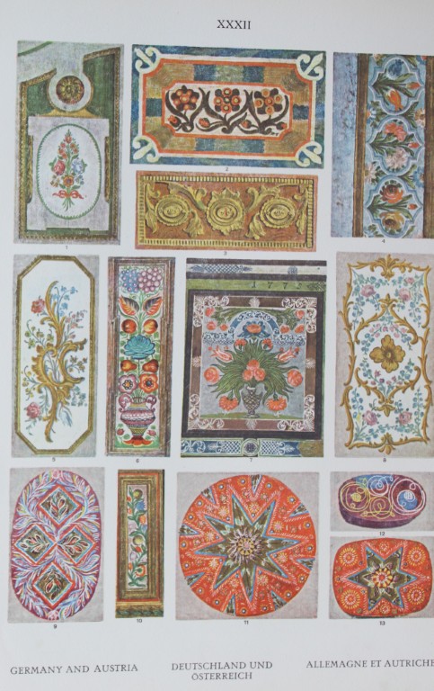 Helmuth Bossert - 4 Germanic Folk Art plates 1924