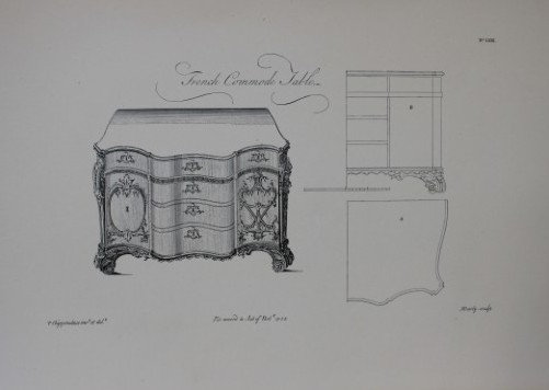 Thomas Chippendale - Original engraving of  1762