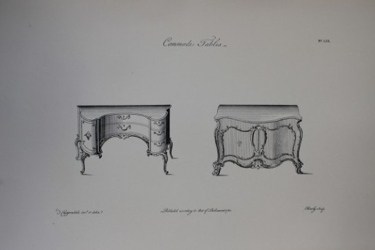 Thomas Chippendale - Original engraving of  1762