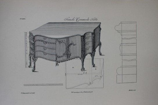 Thomas Chippendale - Original engraving of  1762