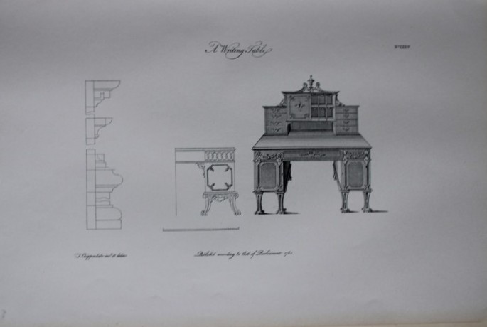 Thomas Chippendale - Original engraving of  1762