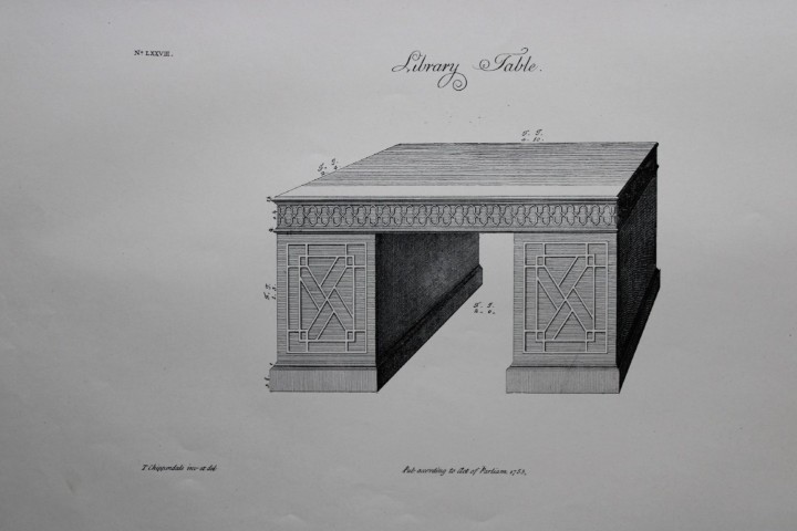 Thomas Chippendale - Original engraving of  1762