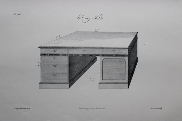 Thomas Chippendale - Original engraving of  1762
