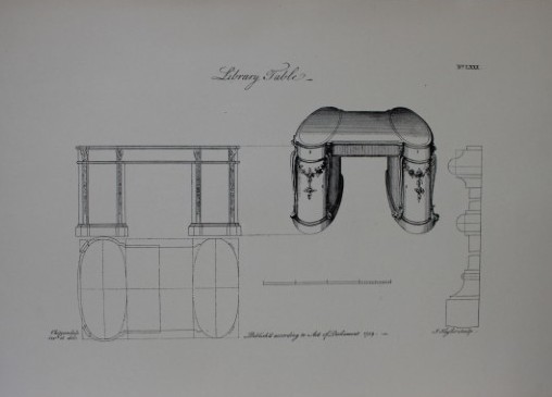 Thomas Chippendale - Original engraving of  1762