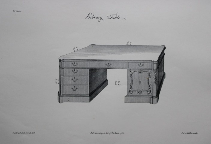 Thomas Chippendale - Original engraving of  1762