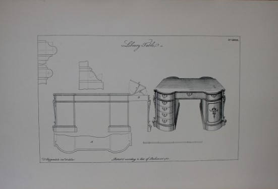 Thomas Chippendale - Original engraving of  1762