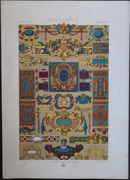 A Racinet - Lithograph of Persian designs 1873