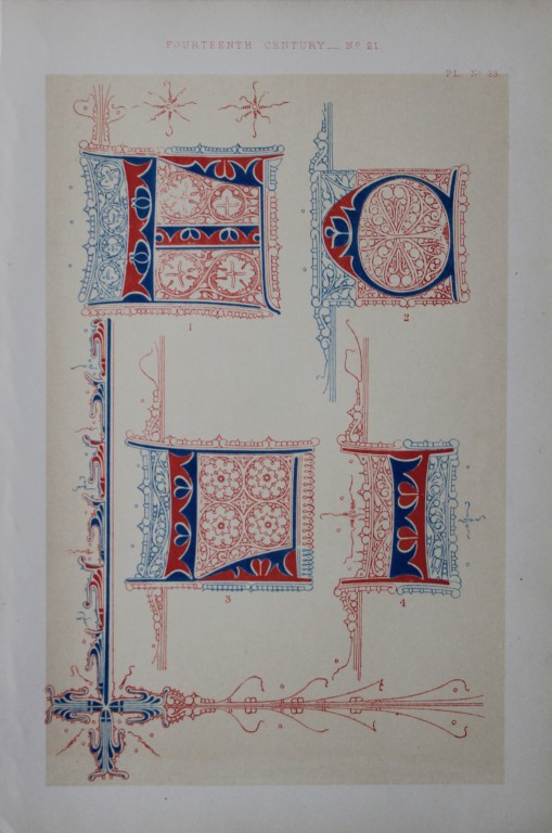 Tymms and Digby Wyatt - Chromolithograph from the Art of Illuminating 1860