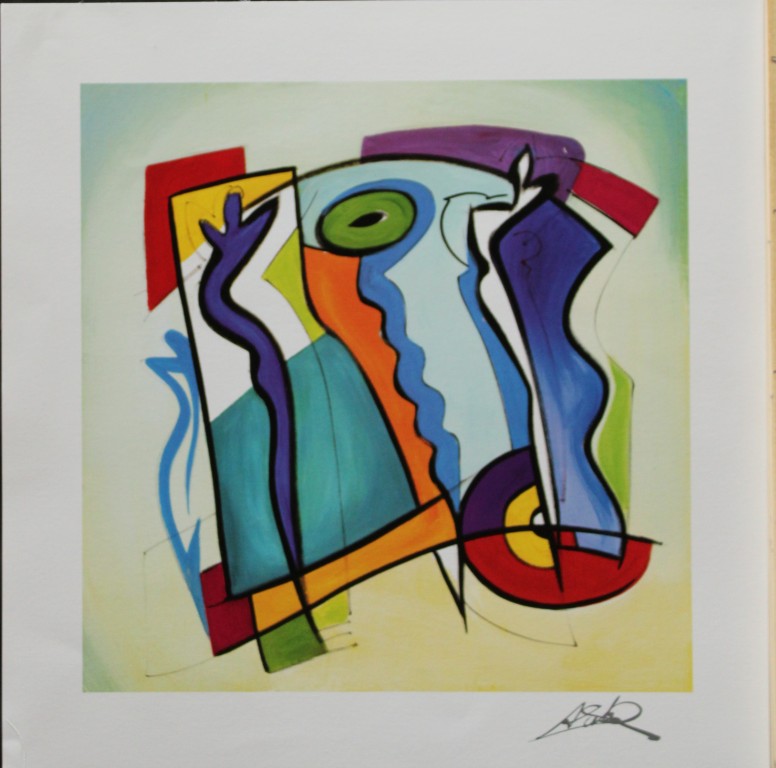 Alfred Gockel - Seriolithograph entitled Blue on Blue 2006