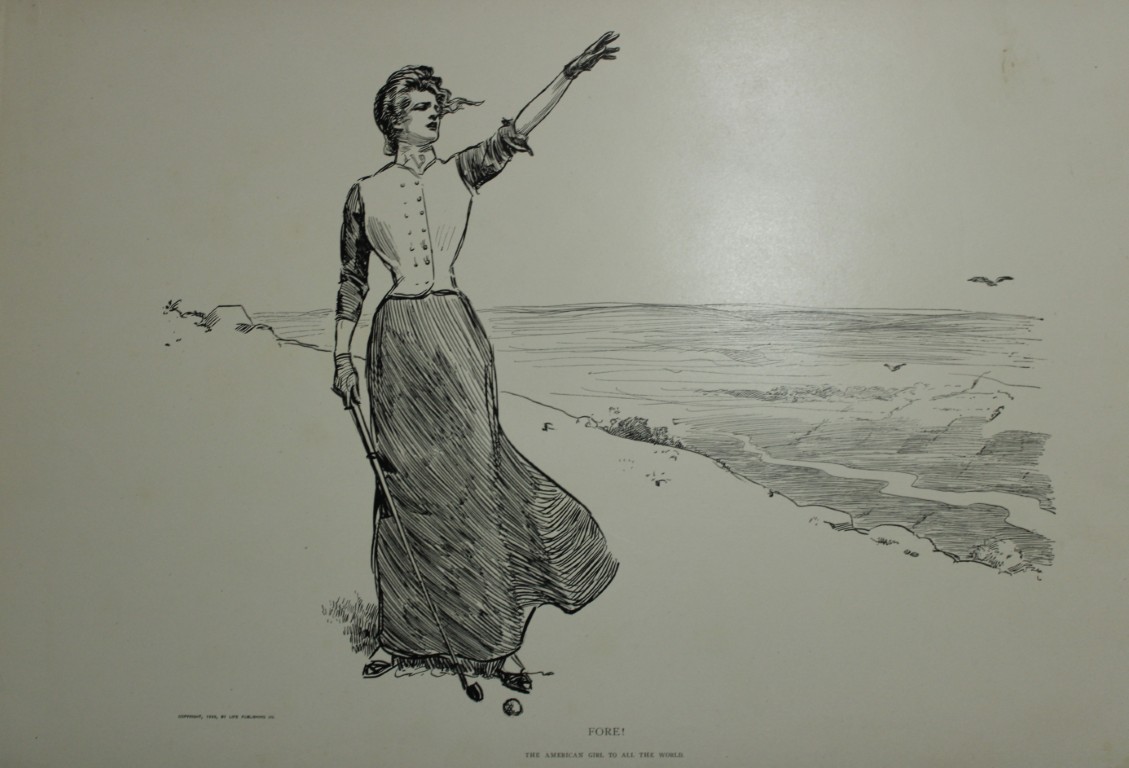 Charles Dana Gibson - 5 prints from Americans 1900