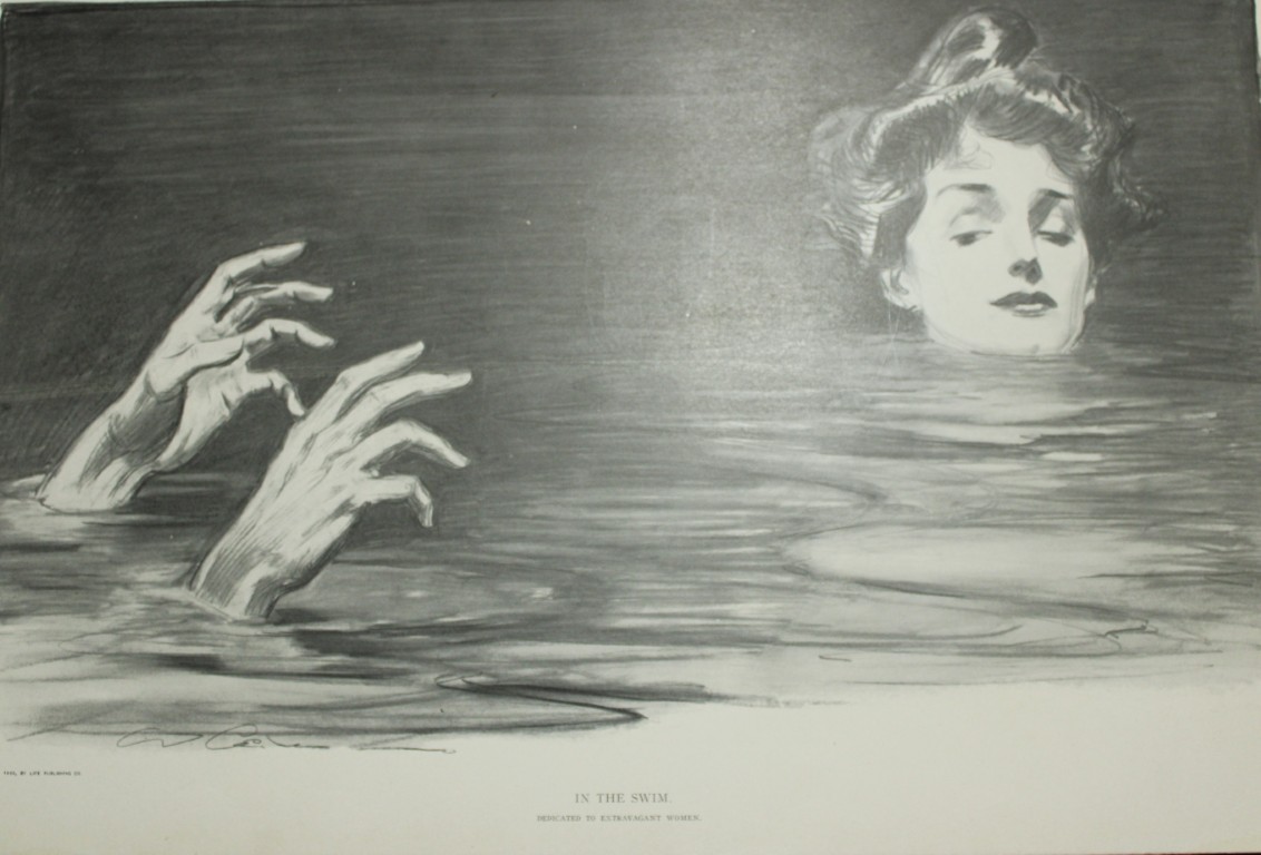 Charles Dana Gibson - 5 prints from Americans 1900