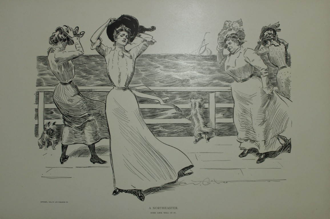 Charles Dana Gibson - 5 prints from Americans 1900