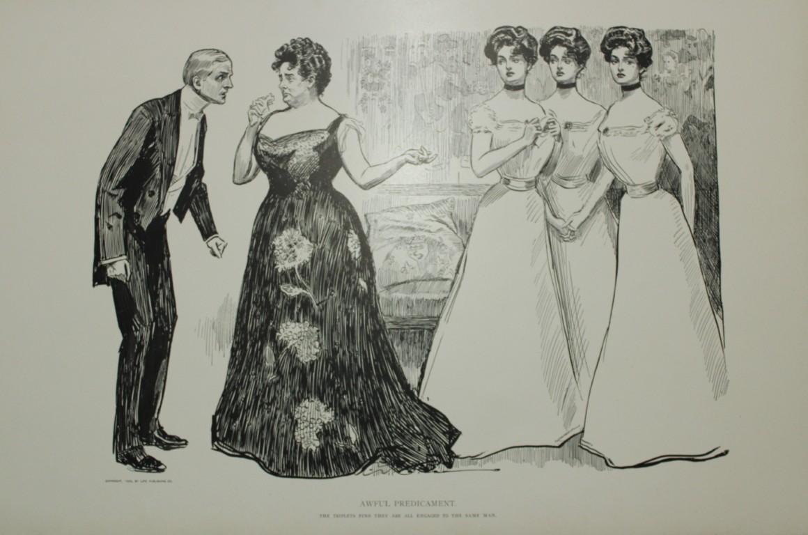 Charles Dana Gibson - 5 prints from Americans 1900