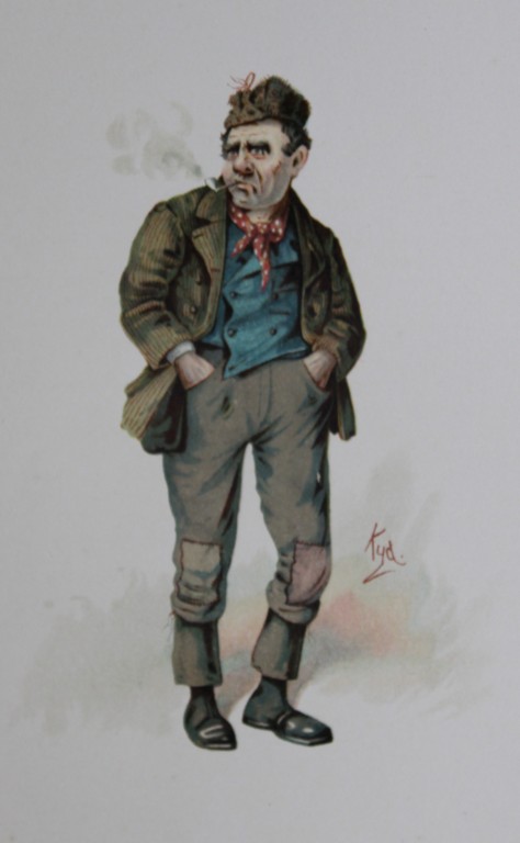 Clayton Clarke (Kyd) - Print of Mr Bailey Junior, Dickens character 1892