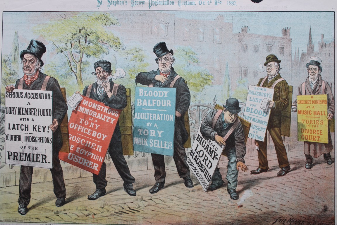 Tom Merry political cartoon - The Coming Campaign No 1 1887