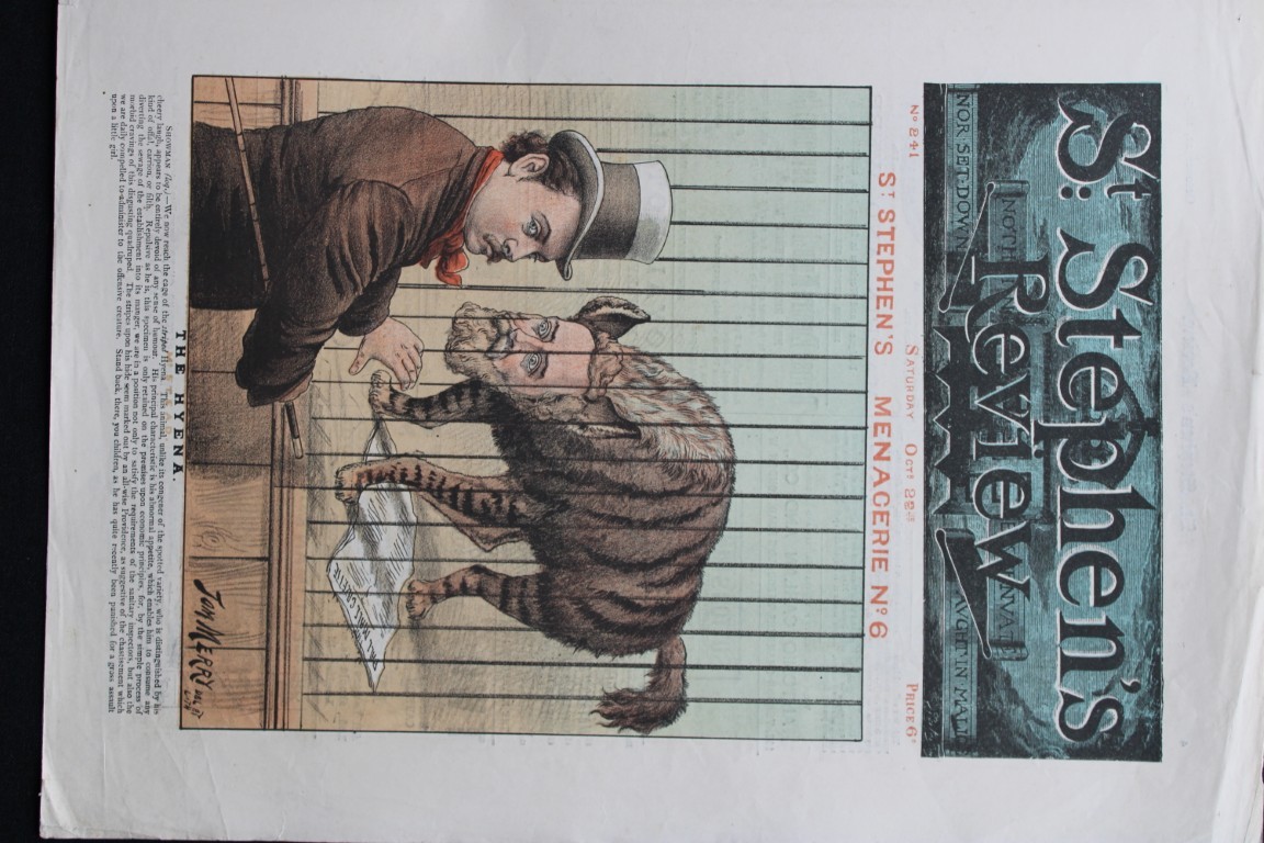 Tom Merry political cartoon - St Stephen's Menagerie No 6 1887