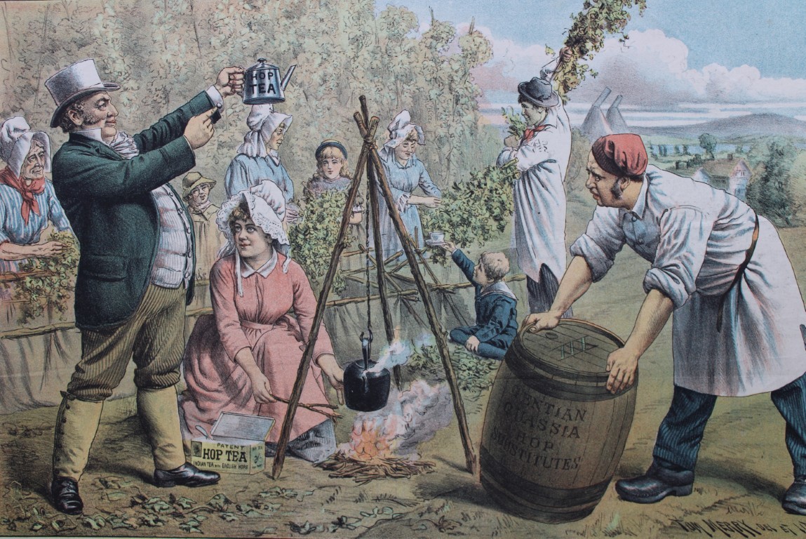 Tom Merry political cartoon - Hop Tea 1887