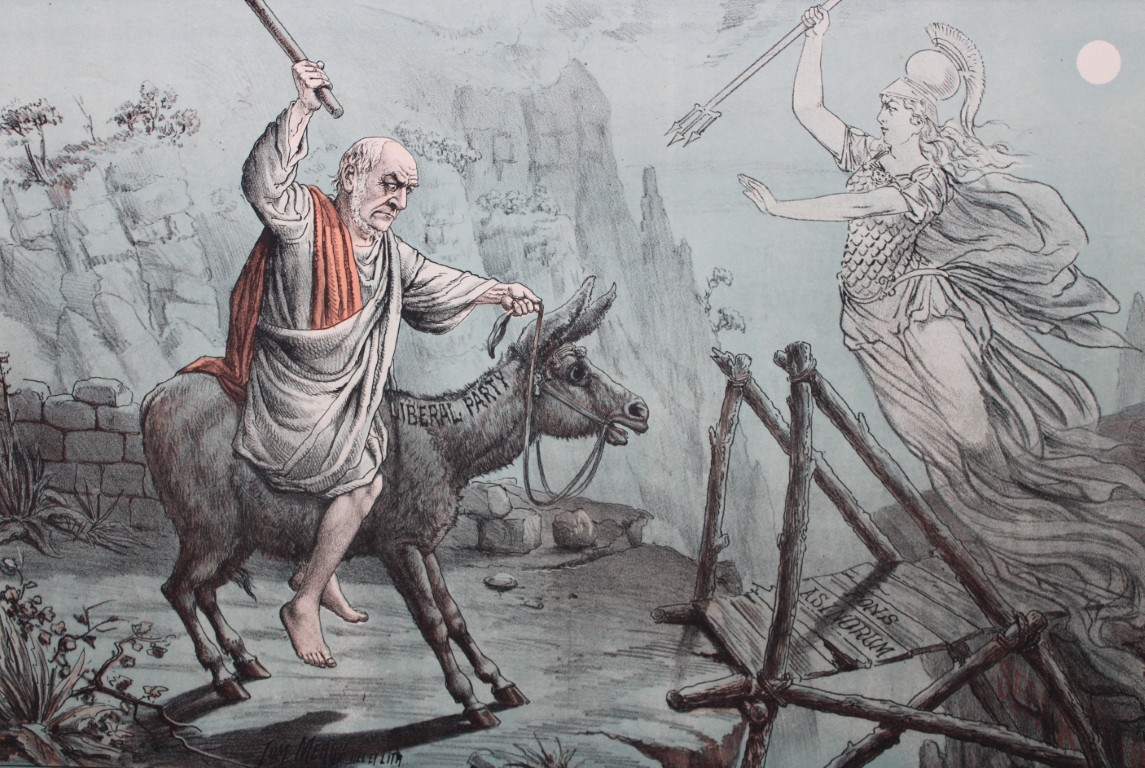 Tom Merry political cartoon - The Modern Balaam 1887