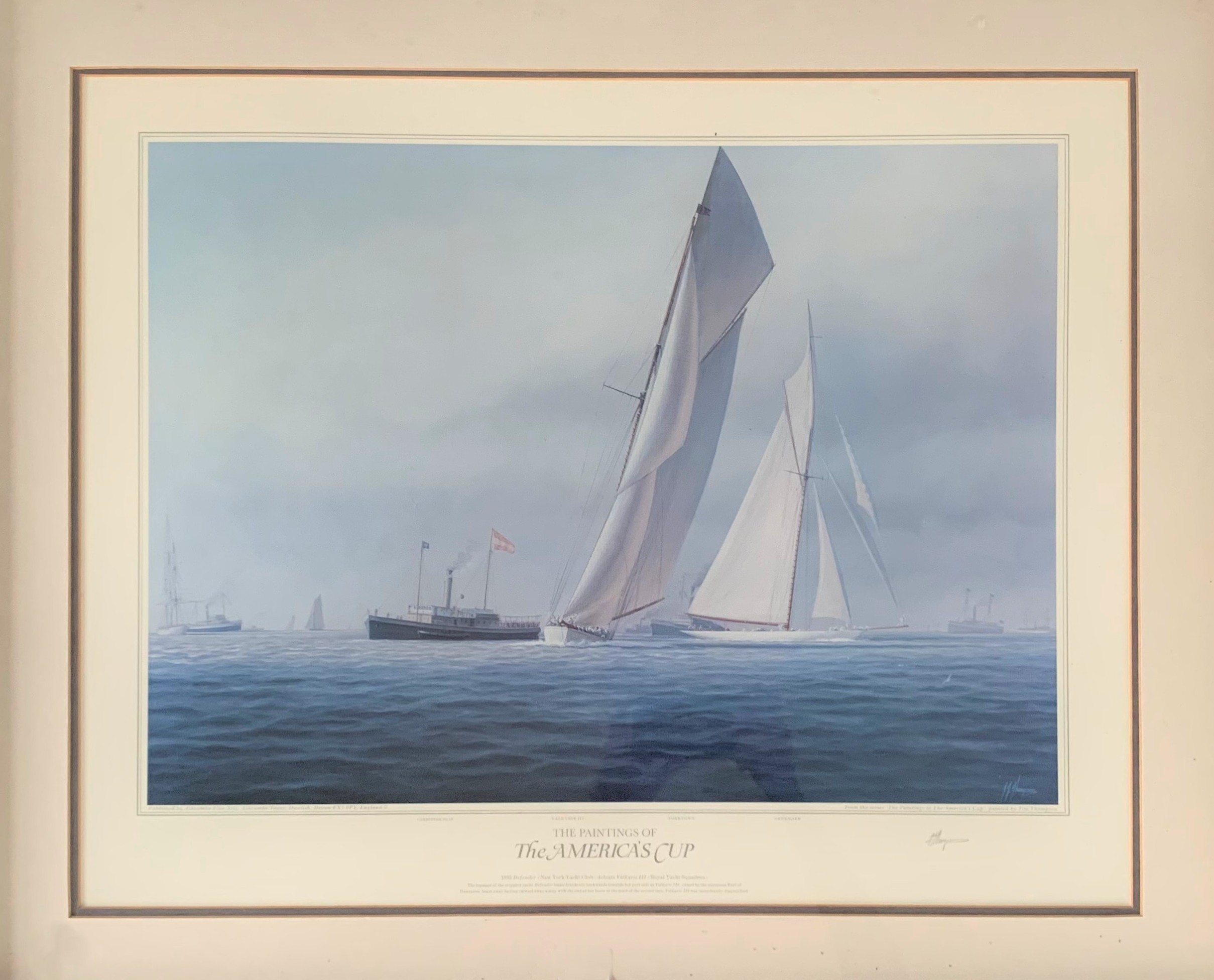 The America's Cup by Tim Thompson, signed print