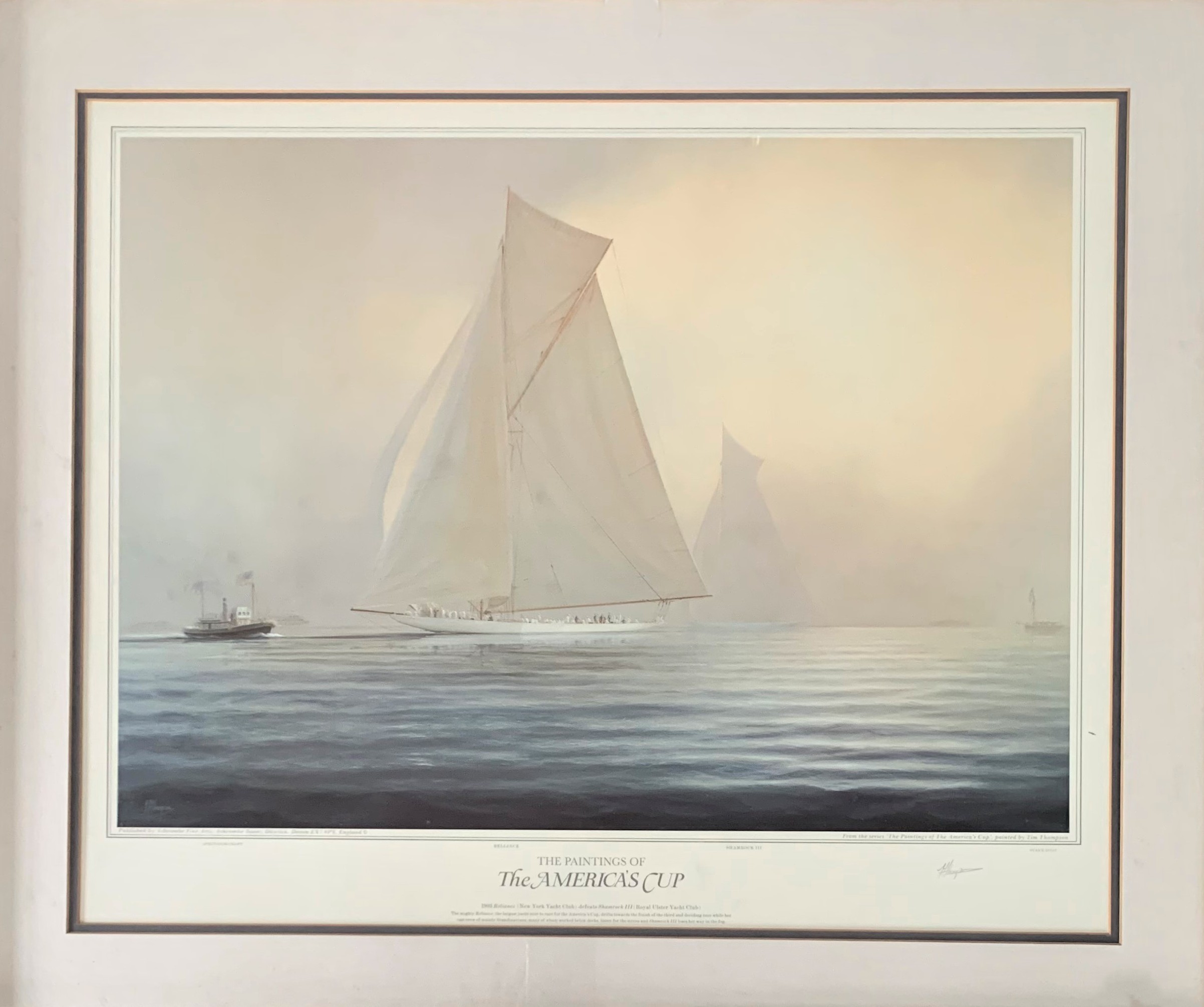 The America's Cup by Tim Thompson, signed print