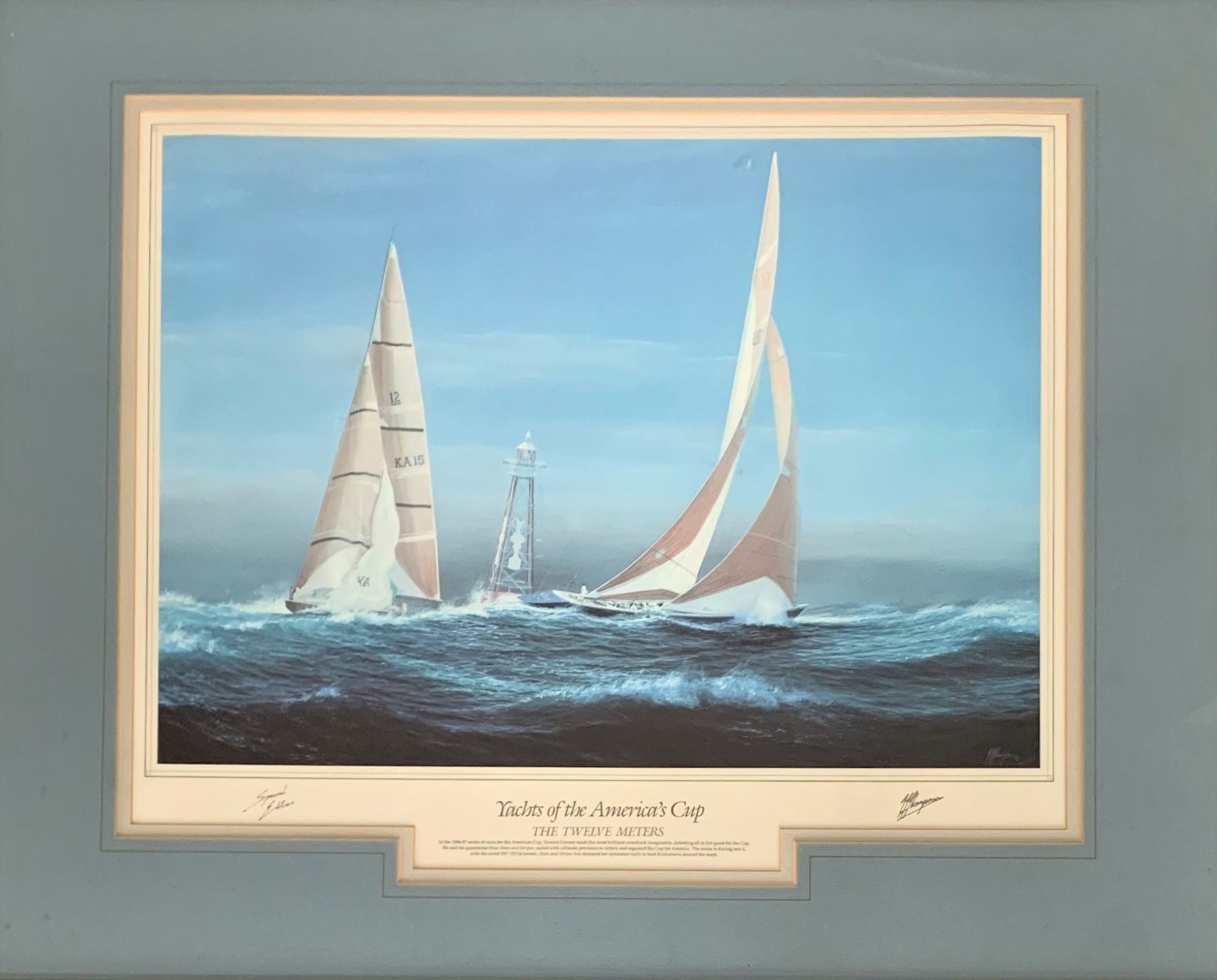 The America's Cup by Tim Thompson, signed print