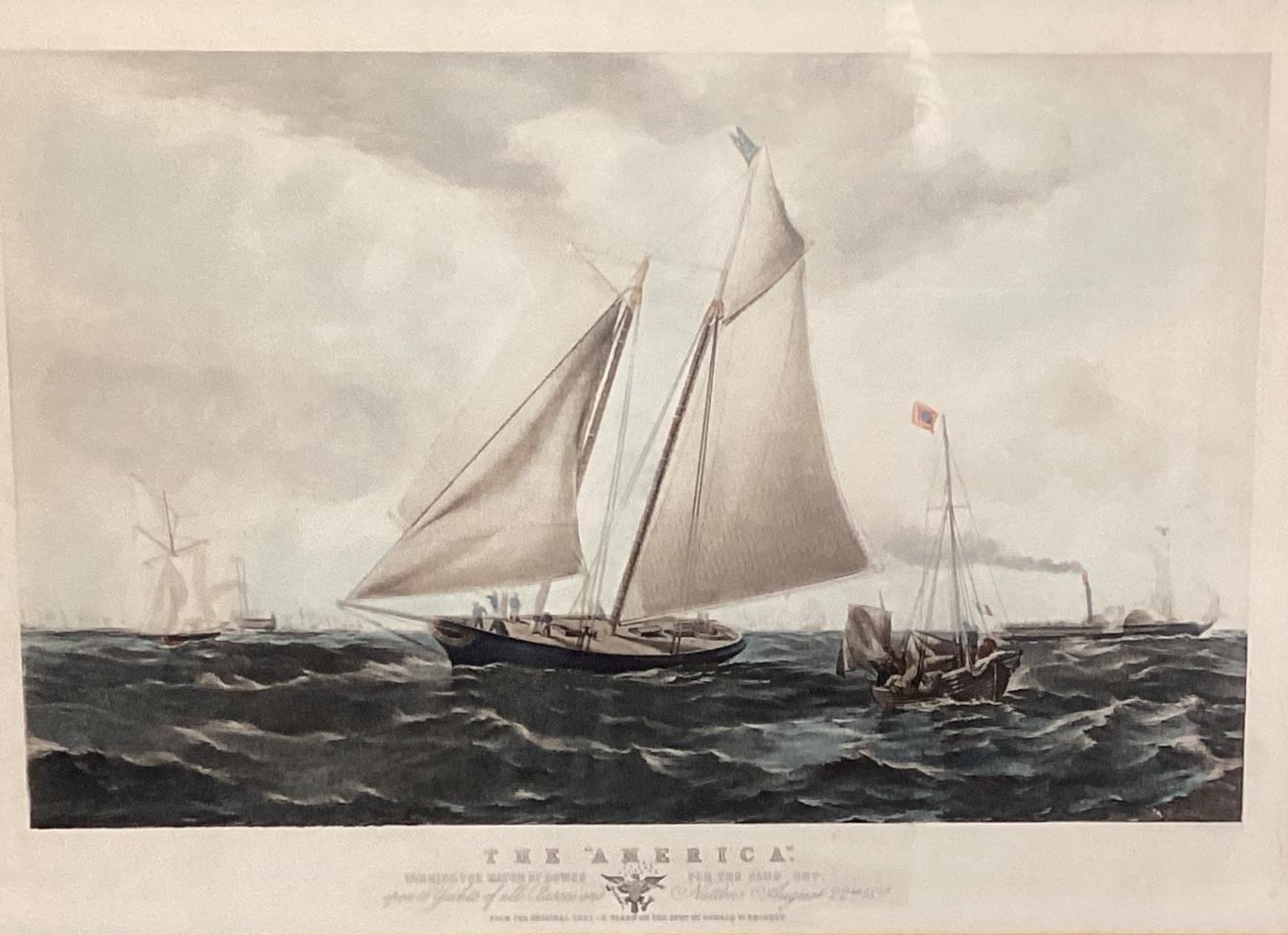 The America yacht by Thomas Goldsworth Dutton 1851