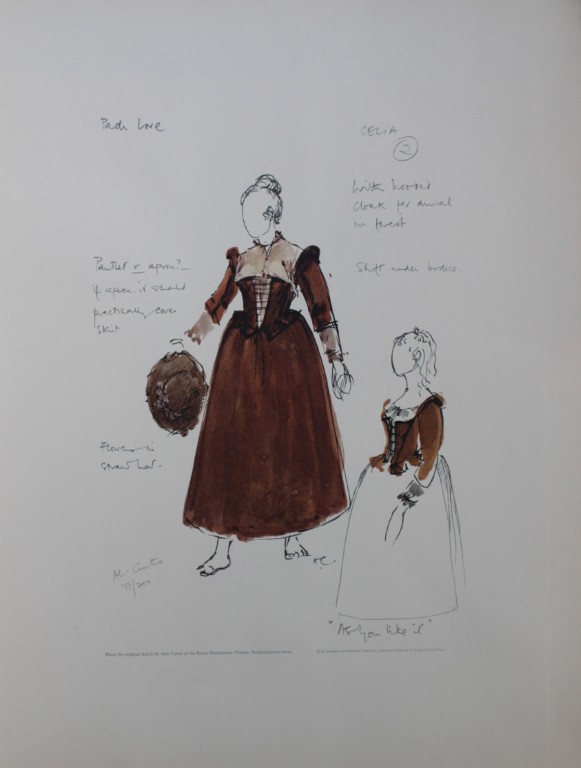 Ann Curtis - Costume for Celia , As You Like It at RSC c1970