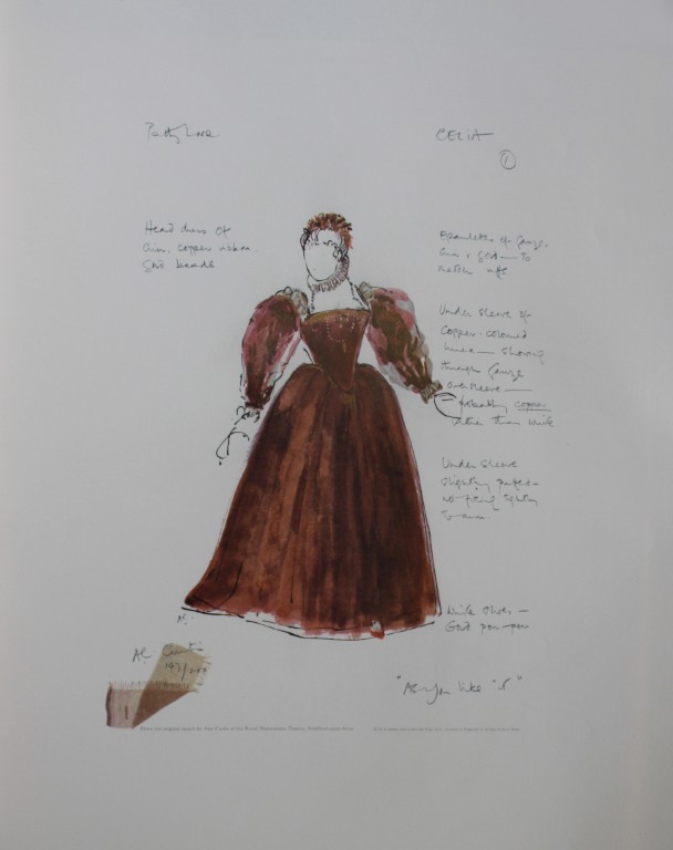 Ann Curtis - Costume for Celia , As You Like It at RSC c1970