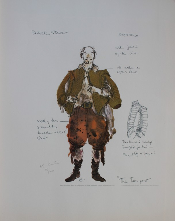 Ann Curtis - Costume for Stephanio, The Tempest at RSC c1970