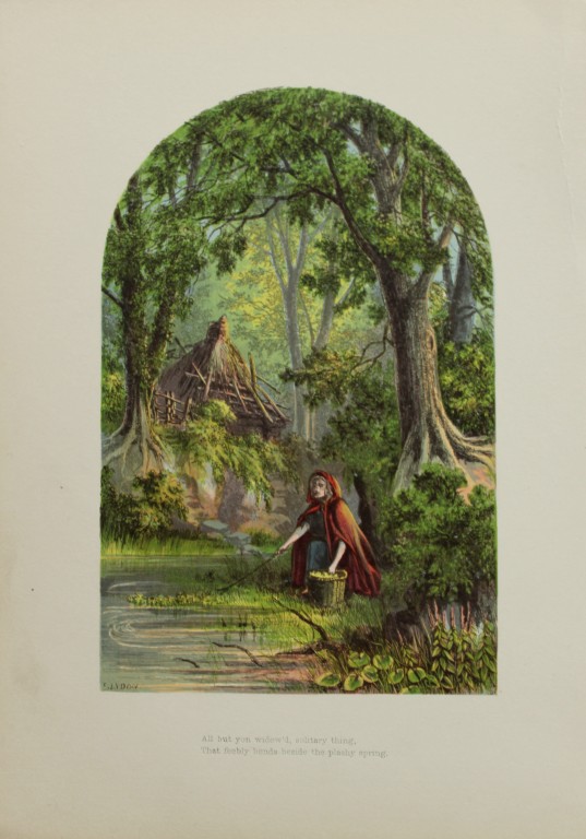 AF Lydon - The Deserted Village (Goldsmith) from Gems from the Poets 1860