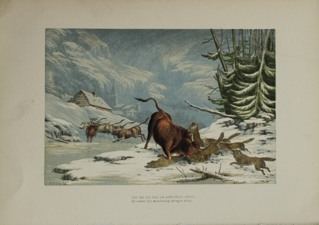 AF Lydon - Wolves in Winter (Thomson) from Gems from the Poets 1860