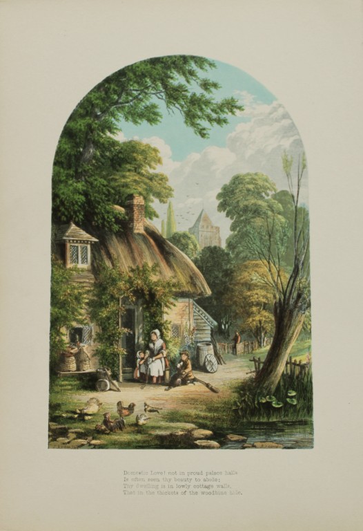 AF Lydon - Domestic Love (Croly) from Gems from the Poets 1860
