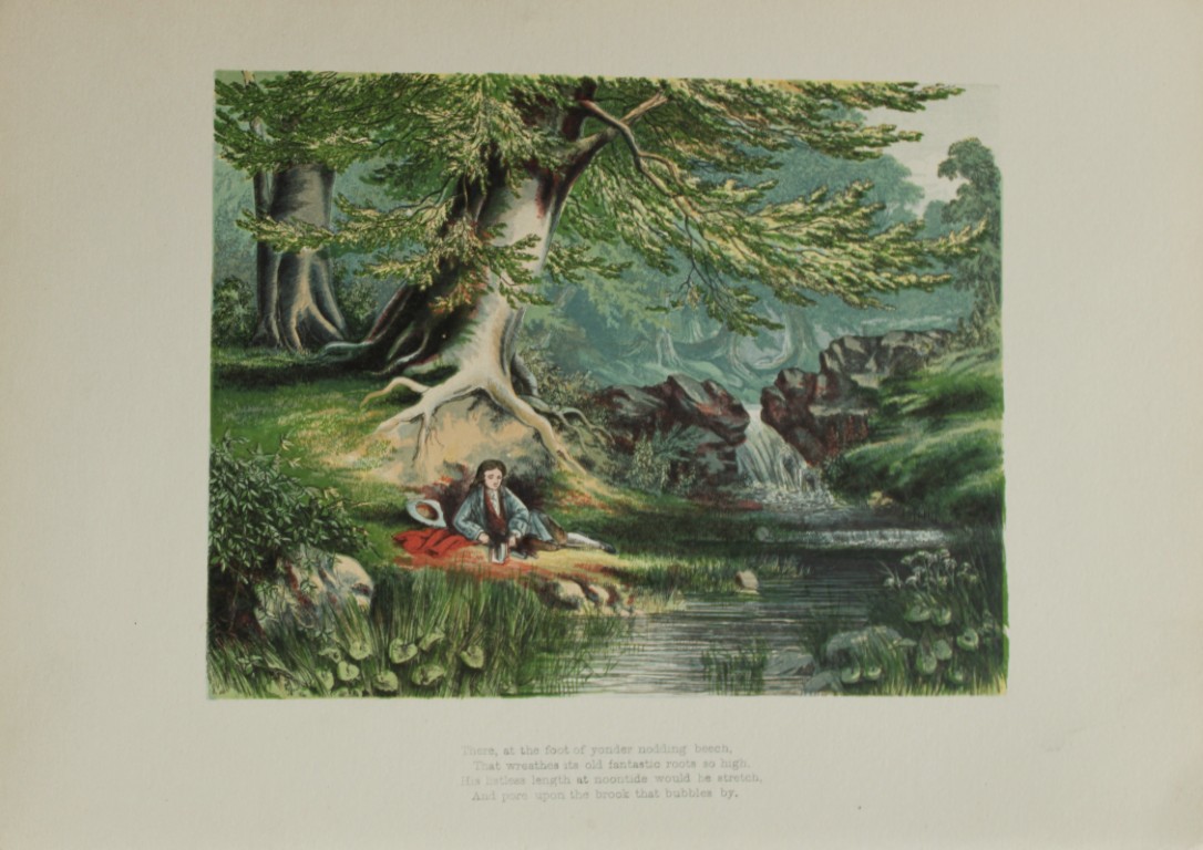 AF Lydon - Elegy Written in a Country Churchyard (Gray) from Gems from the Poets 1860