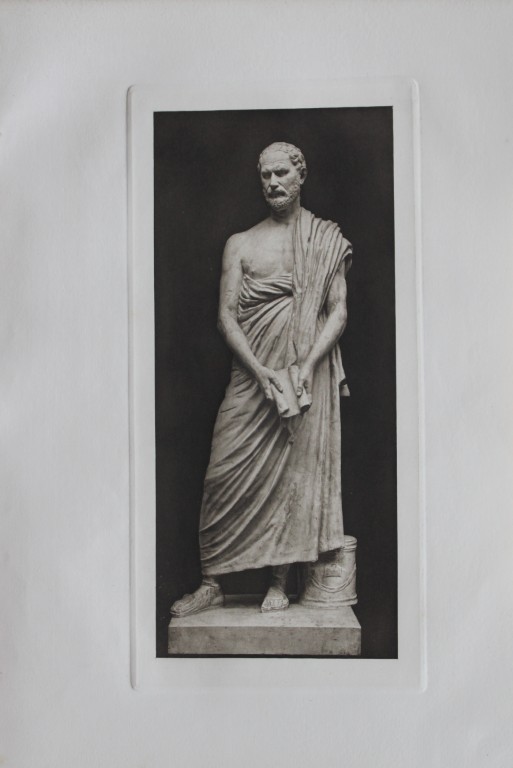 Demosthenes by  Polyeuktos engraved by Dujardin 1885