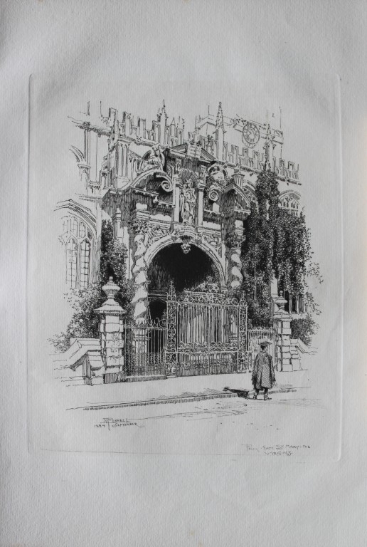 St. Mary -The Virgins, Oxford University  by Joseph Pennell 1885