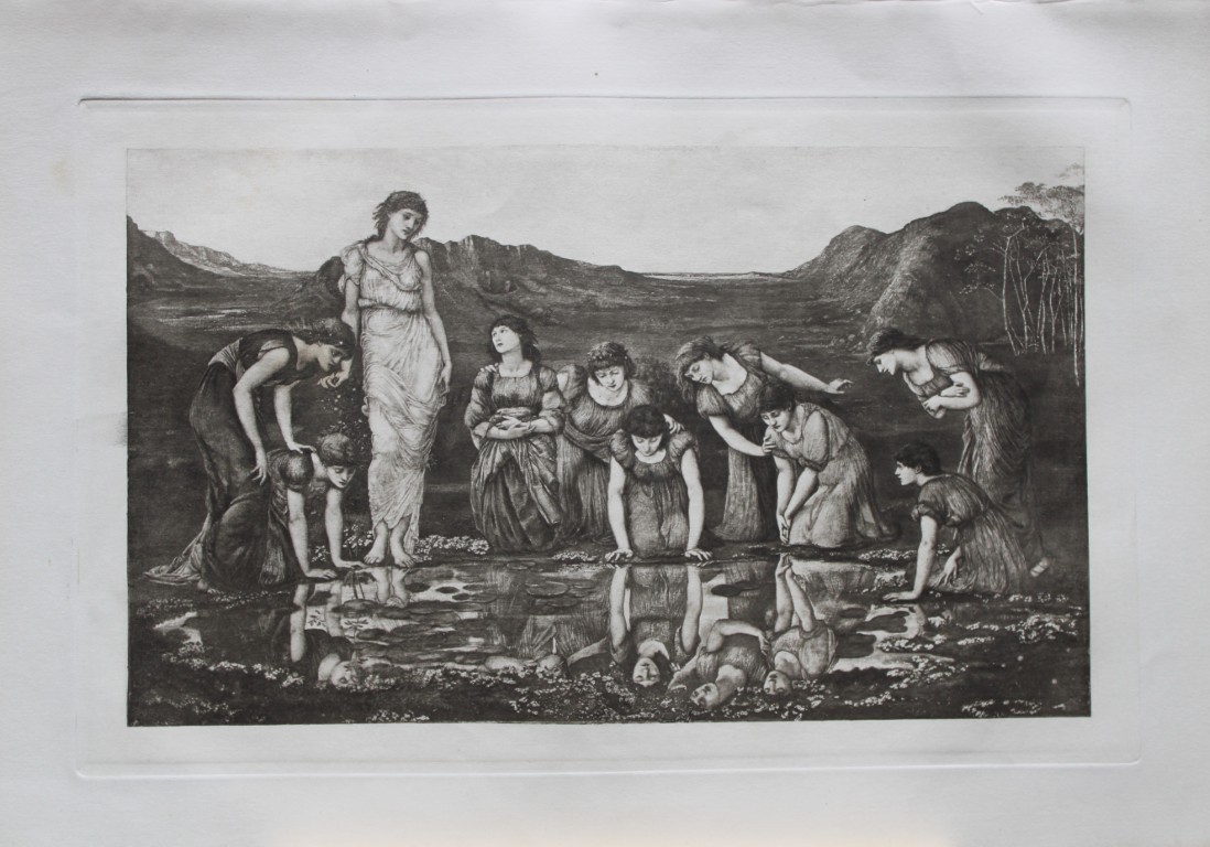 The Mirror of Venus by Sir Edward Burne-Jones etched by Félix Jasinski 1885