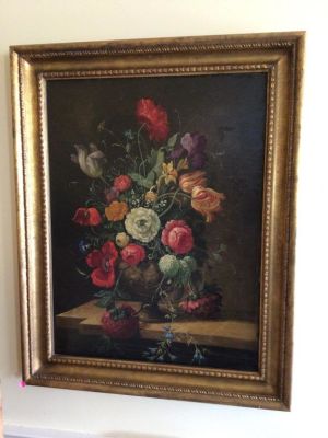 Oil on canvas still life. After Franz Xaver Petter