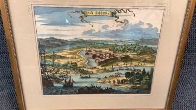 Early View of Colonization of Florida. Fort Caroline at mouth of St. John’s River..pencil 