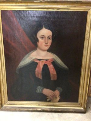 Oil on Canvas Elegant Victorian Woman. Unsigned...24 x 30 sight, mounted gold tone wood frame, * 
