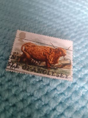 Highland cow stamp