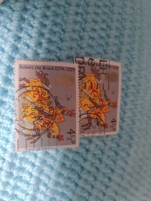 Robert the bruce stamps x 2