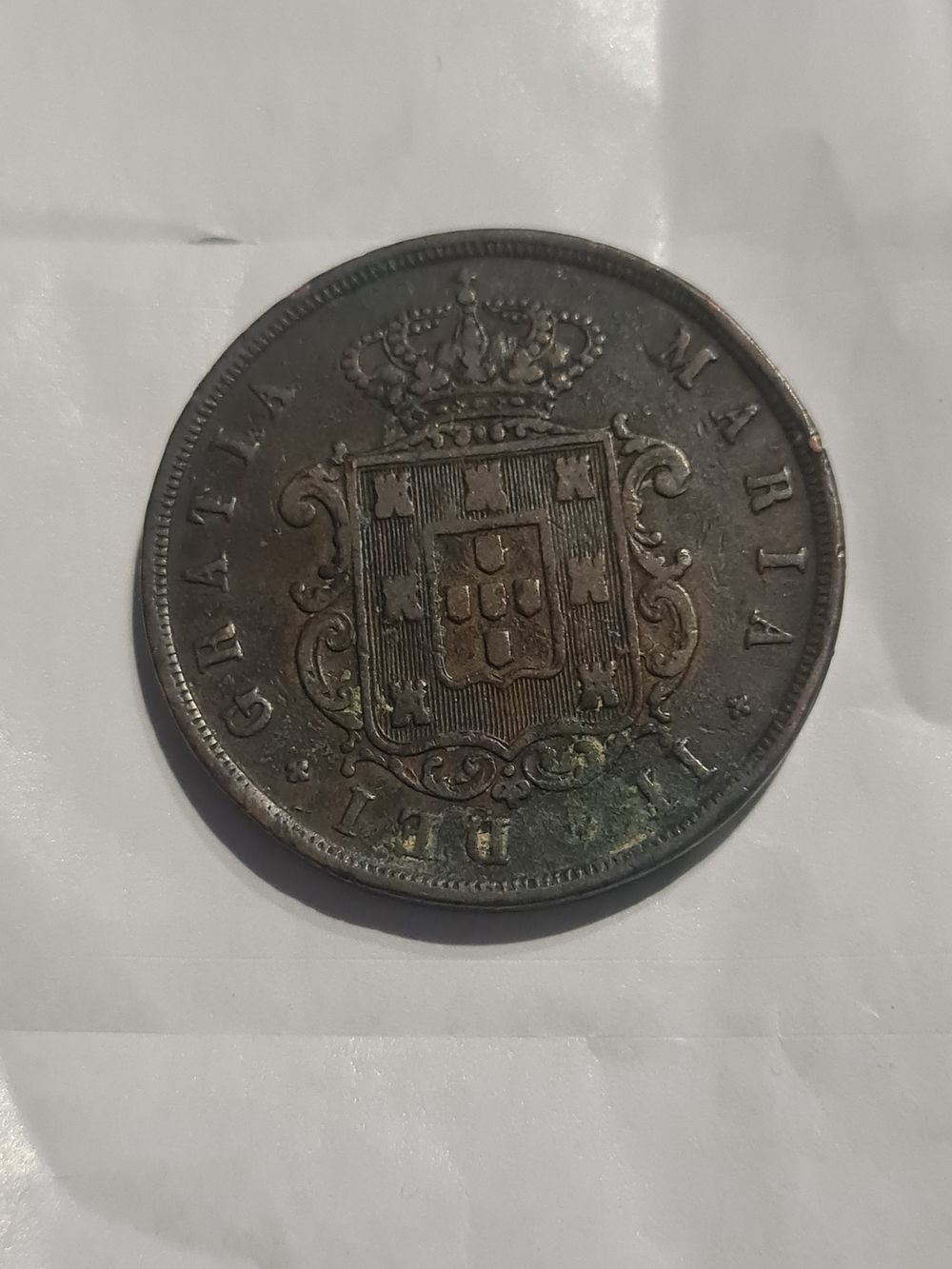 Lot 213: 1851 Portuguese coin