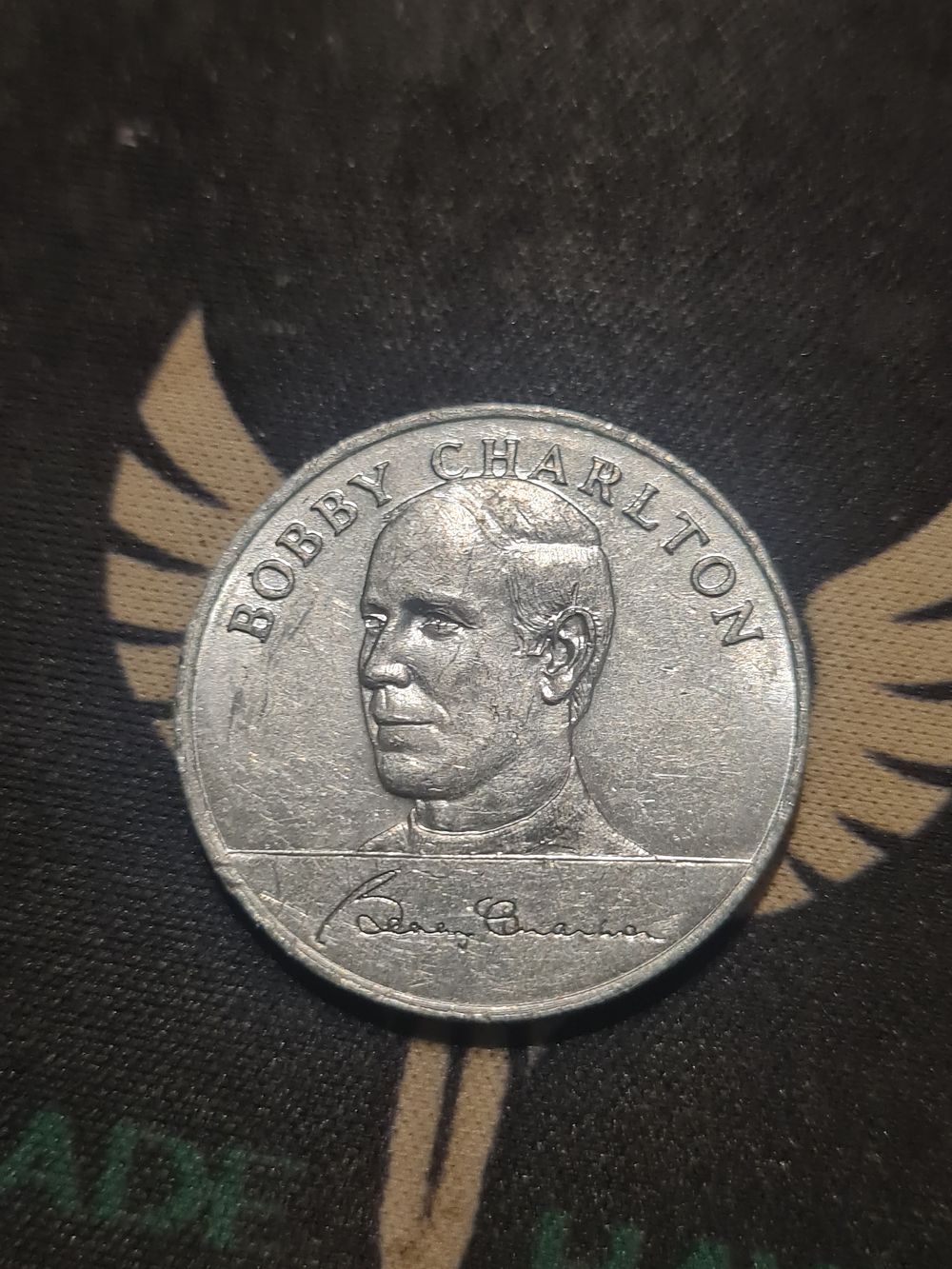 Lot 231: Bobby charlton coin