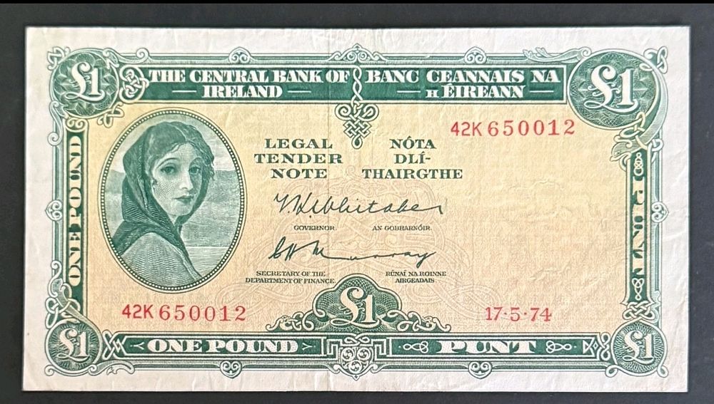 Lot 236: Vintage lady lavery irish banknote