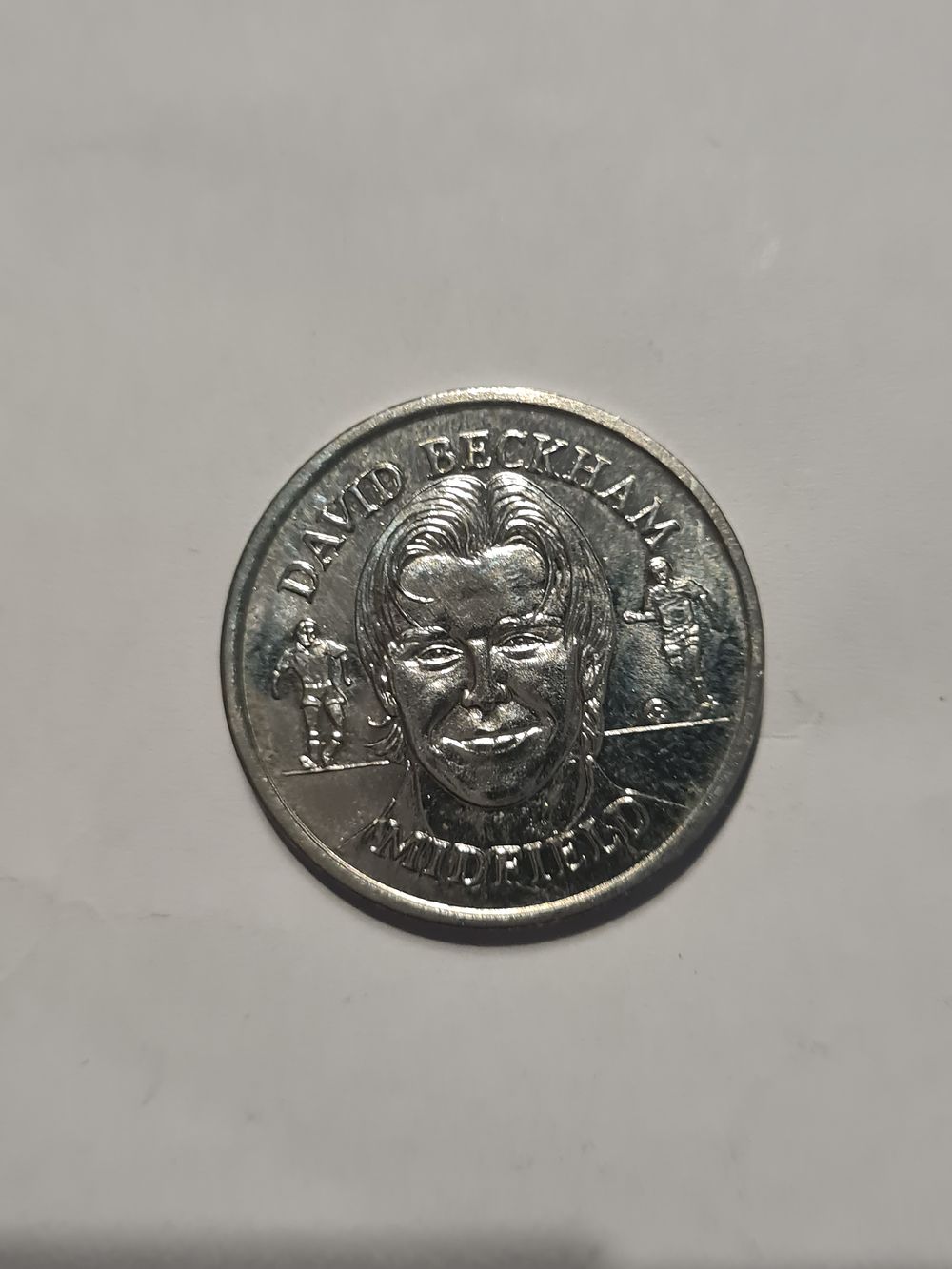 Lot 274: David Beckham coin English