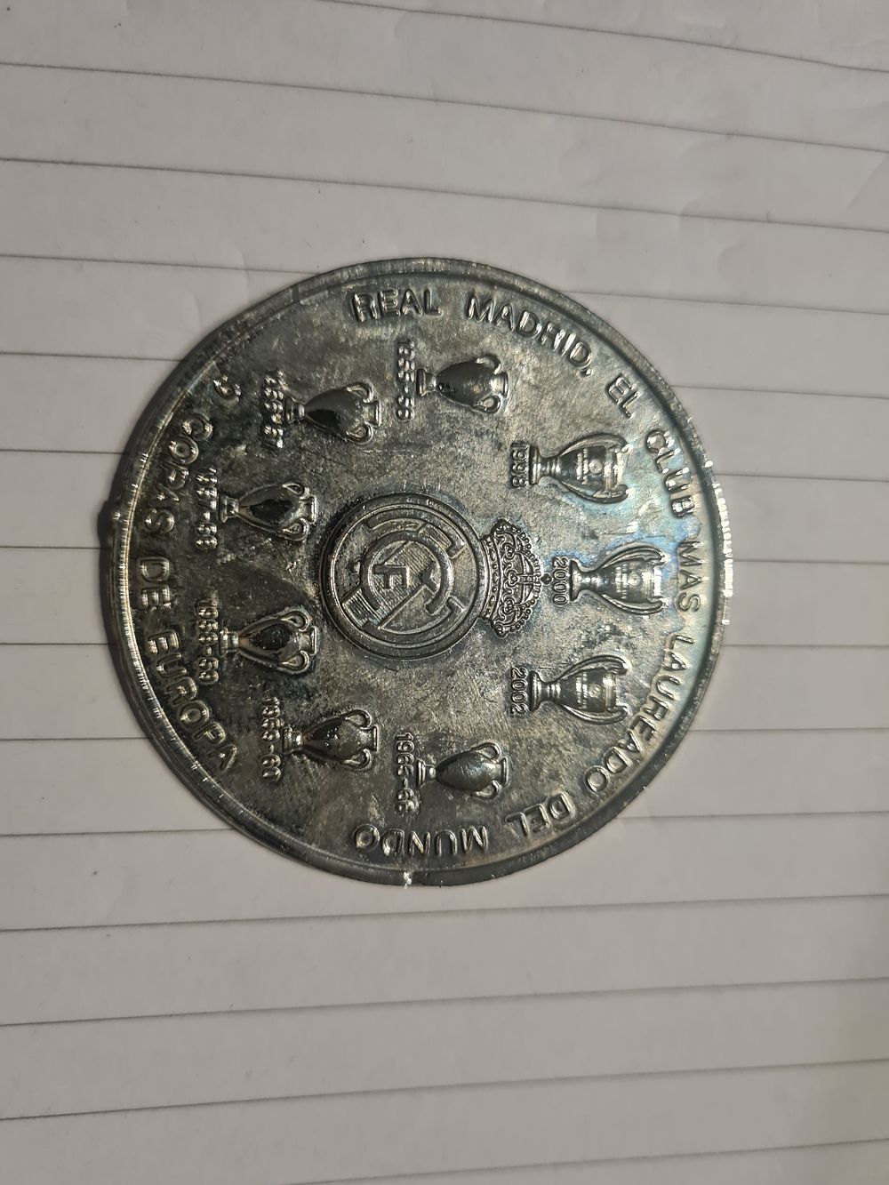 Lot 182: Large real Madrid coin