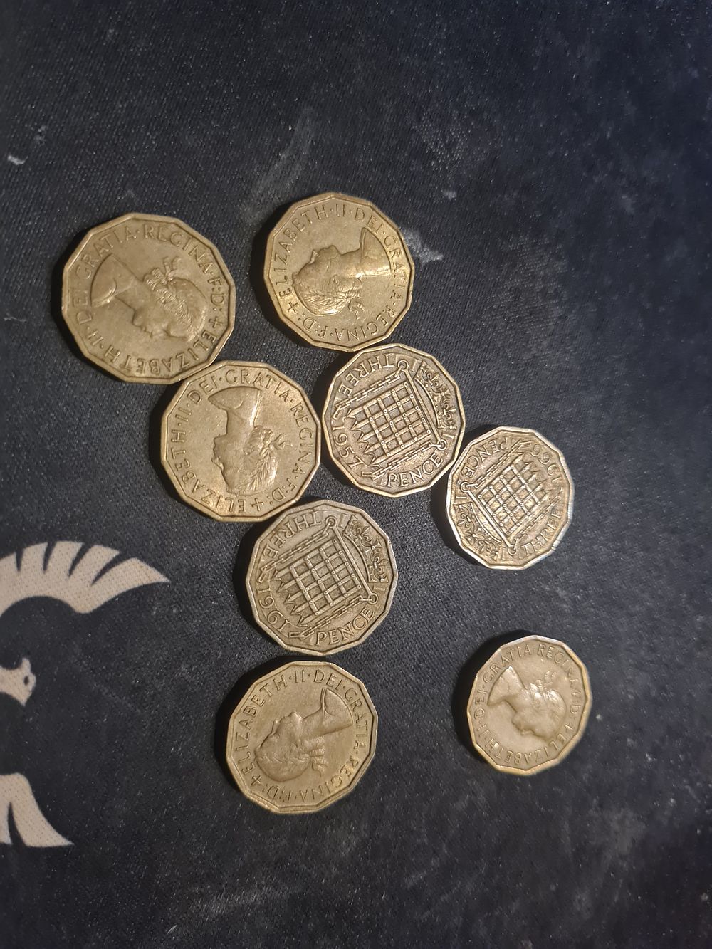 Lot 183: Vintage three pence lot